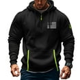 thumbnail image 2 of Men's Sweatshirt USA FLAG Patriotic Graphic Polyester Hoodies for Men Pocket Raglan Long Sleeve Sweatshirts, 2 of 4