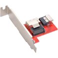 thumbnail image 2 of Yazoeia Adaptateur Femelle Slimline SAS SFF-8654 PCI-Express 4.0 vers Mini SAS SAS SFF-8087 avec Support CJC912-24254, 2 of 9