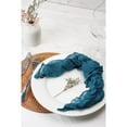thumbnail image 3 of Holzlrgus Cheesecloth Napkins Set of 6, 20 x 20 Inch Gauze Dinner Cloth Napkins, Handmade Square Rustic Table Napkins for Parties Weddings Event Family Dinner Boho Boho Decoration, Peacock Blue, 3 of 7