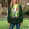thumbnail image 4 of ICHUANYI St. Patrick's Day Sweatshirts for Women Green Printed Casual Loose Long Sleeve Fit Tops Hoodless Sweatshirts Top, 4 of 5