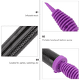 thumbnail image 4 of MasteelfCA 2 Pcs Portable Balloon Inflator Hand Manual Inflator Swim Ring Pump Air Inflator For Party Home Shop Long and Round Balloon (Purple), 4 of 7