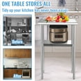 thumbnail image 2 of VEVOR Stainless Steel Work Prep Table Commercial Food Prep Table 24x18x36in, 2 of 8