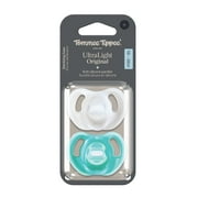 Tommee Tippee Ultra-Light Silicone Pacifier, 18-36 months, 2-Count, Symmetrical One-Piece Design, BPA-Free Silicone Binkies, Includes Sterilizer Box