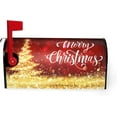 thumbnail image 2 of Mailbox Covers Merry Christmas Red Gold Magnetic Letter Post Box Cover Standard Size 21 x 18 Inch Garden Yard Home Decorative, 2 of 6