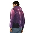 thumbnail image 4 of Kdxio Thunderstorm Violet Purple Print Men Hoodies Casual Hoodies for Men with Zip Pockets Full Zip Long Sleeve Sweatshirt Sports Hooded Jacket-XX-Large, 4 of 5