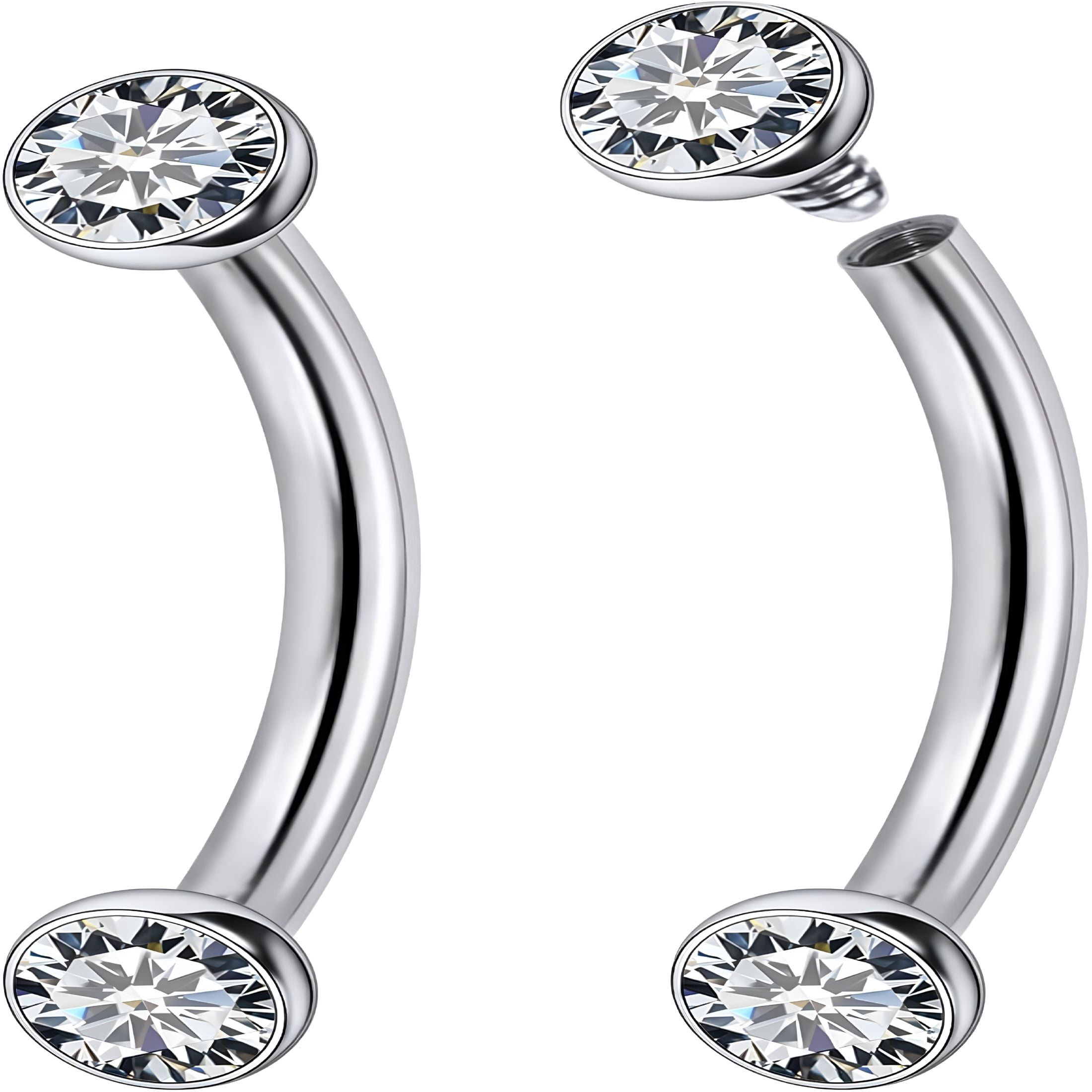 Kit De 20 Pièces De Bijoux De Piercing (sourcil, Nombril, Helix) - Acier Chirurgical - Pour Femmes - 4