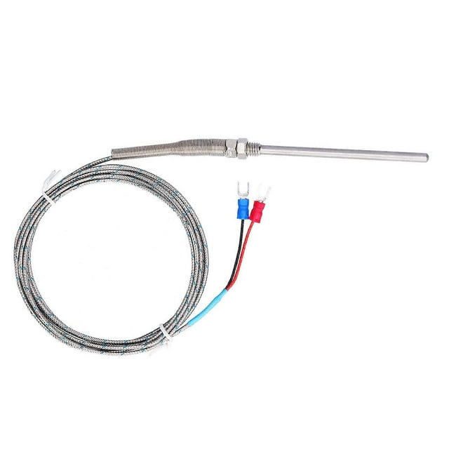 K Type Temp Thermocouple Temperature Sensor Thermal Probe Stainless Steel 0~600 WRNT187(Red Black Line Type 3 Meter)