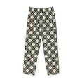 thumbnail image 4 of Xecao Daisy Plaid Black Men's Straight Lounge Pajama Pants: The Ultimate in Comfortable Sleepwear, 4 of 9