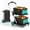 Blue, variant on Rvchic Functional Collapsible Carts with 2 Storage Crates,8-in-1 Mobile Folding Trolley with 360°Rolling Wheels for Shopping,Picnic,Warehouse,Blue