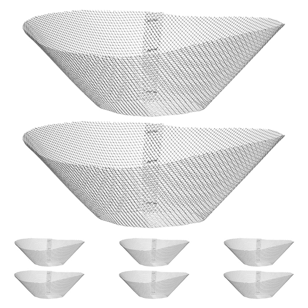 WRITWAA Aluminum Cooker Hood Filters Grease Extraction for Home Use Silver 8Pcs