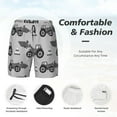 thumbnail image 5 of Haiem Gray Tractor Men'S Quick-Dry Swim Trunks: Comfortable Beach Shorts With Mesh Lining And Pockets - Ideal For Swimming And Sunbathing Medium, 5 of 9