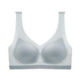 thumbnail image 4 of VISALY Wireless Bras Full Coverage Bras 3Pc Seamless Bras Mesh Cup Soft Bras for Women No Underwire with Support and Lift Plus Size Bras Breathable Bras Everyday Bras for Women Rose Gold L, 4 of 8
