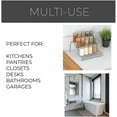 thumbnail image 5 of Smart Design 3-Tier Spice Rack Shelf Organizer - Steel Metal Wire - Rust Resistant - Cupboard, Jars, Can, Cabinet and Pantry Storage Organization - Kitchen - 10.25 x 4.25 Inch - Charcoal Gray, 5 of 7