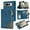 Blue, variant on SaniMore for Google Pixel Fold Case with Card Slot, for Samsung Z Fold 5 [Zipper Pocket] Line Stitching Wallet Stand PU Leather Folio Flip Kickstand   Hand Strap Protective Shell, Winered