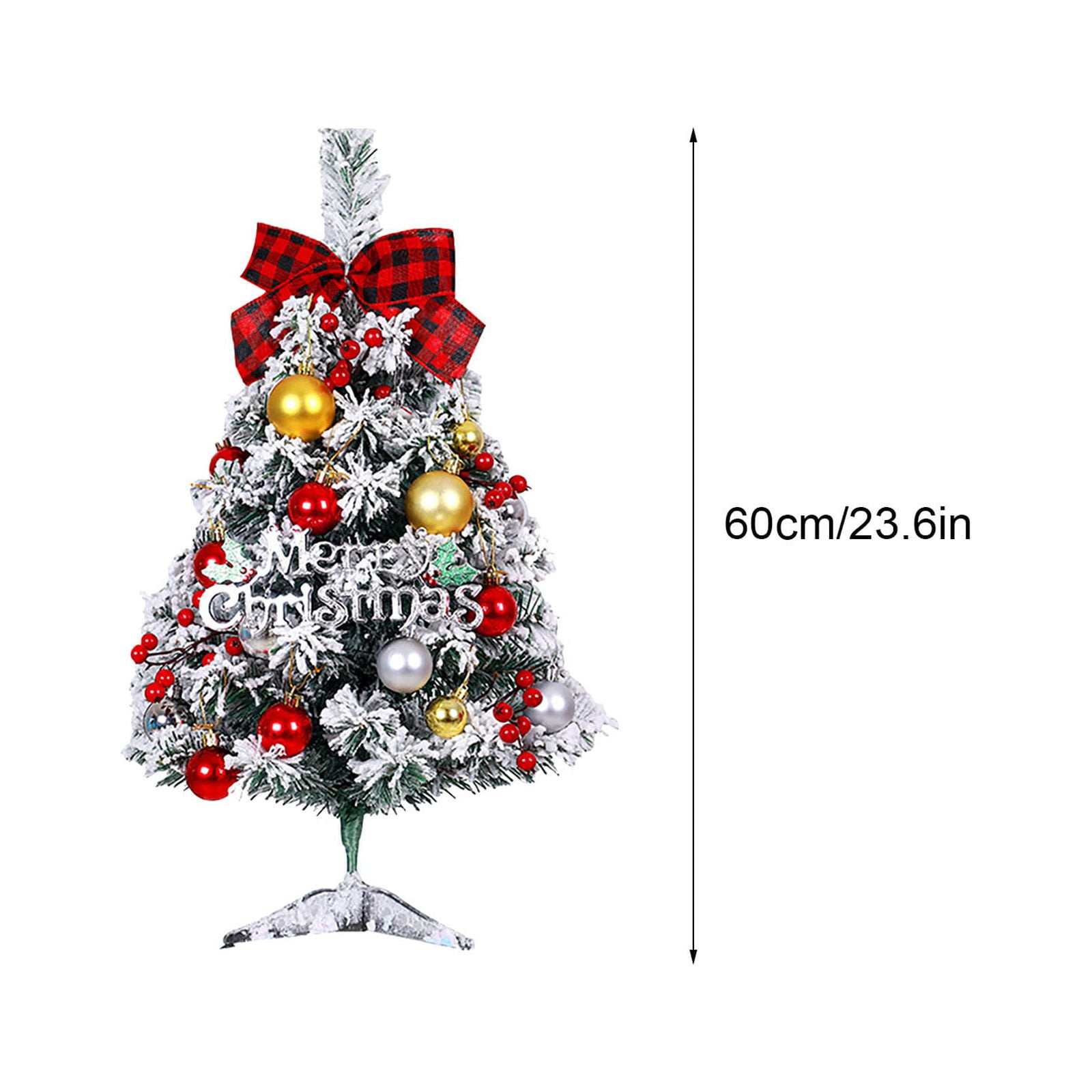 EUDIDV Xmas Decoration Ornaments 60cm Green Flocking Christmas Tree Package Decoration Desktop Christmas Tree Decoration Christmas Figurines