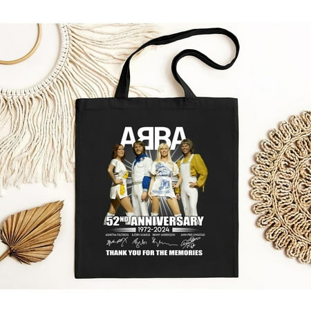 vintage A.bba 52nd Anniversary 1972-2024 Bag  Thank You For The Memories Abba Tote Bag  Ab-ba Tour Hoodie  A.bba Band Bag  Gift For Fan-TH12389
