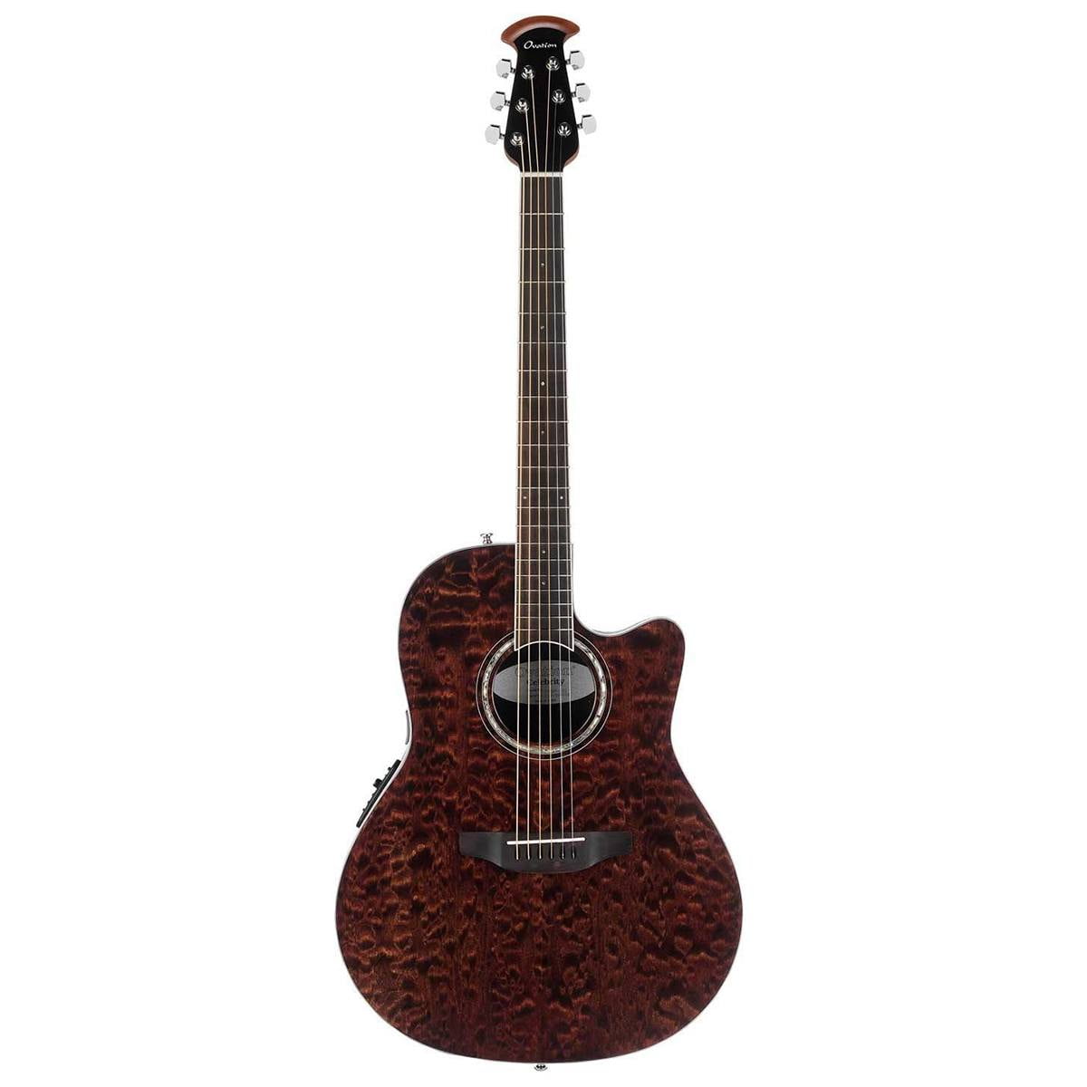Ovation CS28P Celebrity Plus Super Shallow Quilted Maple Acoustic-Electric Guitar (Tiger Eye)