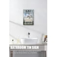 thumbnail image 4 of Funny Bathroom Quote Metal Tin Sign Wall Decor, Cat Wash Your Paws Vintage Tin Signs for Office Home Classroom Bathroom Decor, Best Farmhouse Decor Gift for Women Men Friends 12x8 inches, 4 of 6