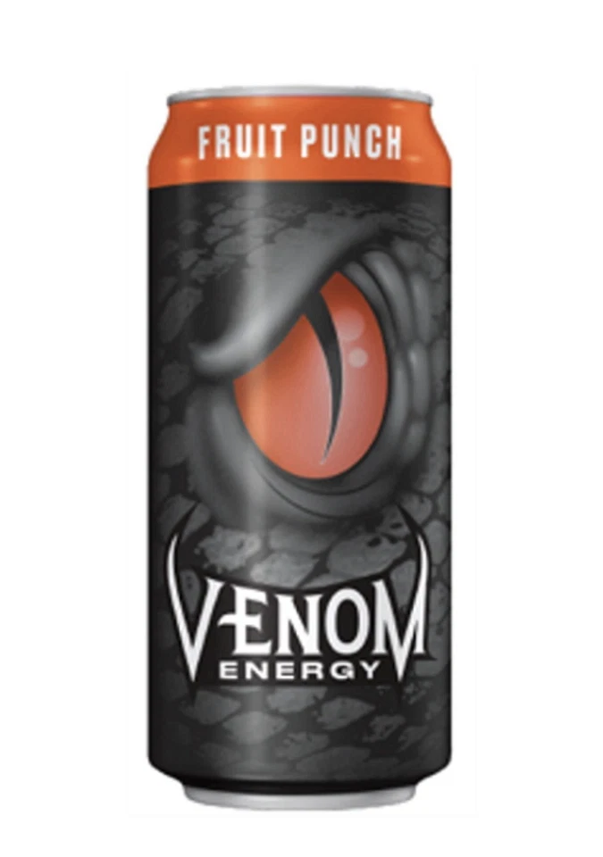 Venom Energy Drink Variety Mix – 4 Pack (Mango, Fruit Punch, Black Cherry/Mamba) – 16 fl oz Cans