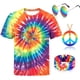 thumbnail image 1 of Conjunto de Disfraz Bombline Hippie 4 Piezas Tie Dye para Mujeres/Hombres, 1 of 6