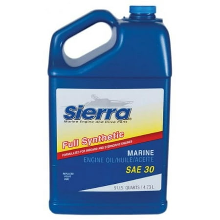 Electronic Oil - Sierra SAE 30 Full Synthetic Marine Engine Oil, 5 QUART