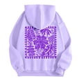 thumbnail image 4 of Linfrsh Women's Sweatshirts Hoodies Tops Pullover With Kangaroo Pocket Long Sleeve Casual Hoodies (Purple,3XL), 4 of 7