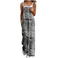 thumbnail image 1 of Trajes de Mujer Casual Suelto Impreso sin Mangas Correa Trasera, Cuello en V con Bolsillos para el Verano Y el Uso Diario, 1 of 6