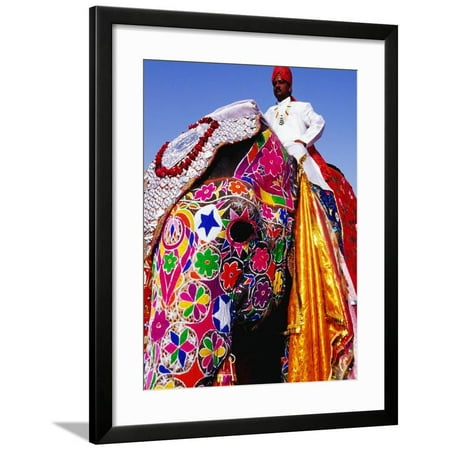 Entrant in Best Dressed Elephant Competition at Annual Elephant Festival, Jaipur, India Framed Print Wall Art By Paul (Cheap And Best Motorcycle In India)