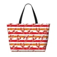 thumbnail image 2 of Balery Red Lobster Beach Travel Bag - Water-Resistant, Large Capacity Lightweight Tote with 7 Pockets for Women and Men - Perfect for Beach, Pool, Gym, and Travel, 2 of 7