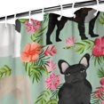 thumbnail image 4 of Cute Bulldog Dog and Flower Florals Shower Curtain 72x84in ,Bathroom Decorative Shower Curtains Set with 12 Hooks,Modern Waterproof Washable Shower Curtain, 4 of 4