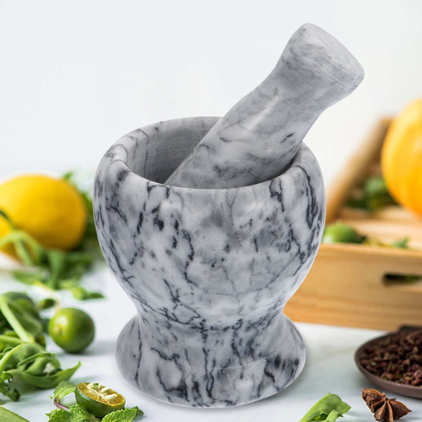 LEORX Kitchen Garlic Crusher Marble Crushing Tool for Cooking Enthusiasts 1 Set