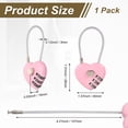 thumbnail image 3 of Uxcell Candado de Combinación de 1 Paquete, Aleación de Zinc, Candado de Combinación de 3 Dígitos en Forma de Corazón para Equipaje, Candado Sin Llave para Uso Exterior [Rosa], 3 of 7
