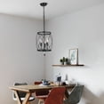 thumbnail image 5 of Industrial Metal Cage Pendant Light 3-Light Cylindrical Hanging Lamp Fixture, 5 of 13