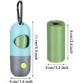 thumbnail image 2 of Dispensador de bolsas de basura para caca de perro de 2 piezas con linterna LED y 2 rollos de bolsas de basura para caca de perro bolsas de basura para perros a prueba de fugas Adepaton WRQX-517, 2 of 7