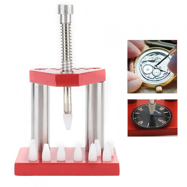 Juego de ajuste de prensatelas manual para reloj de 1/3/5 cabezales, herramienta profesional de reparación de relojes de pulsera (1 cabezal)