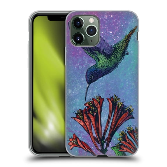 Head Case Designs Officially Licensed David Lozeau Colourful Grunge The Hummingbird Soft Gel Case Compatible with Apple iPhone 11 Pro