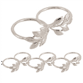 thumbnail image 3 of 8PCS Leaf Napkin Rings Metal Silver Holder Table for Dinning Parties Everyday, 3 of 9