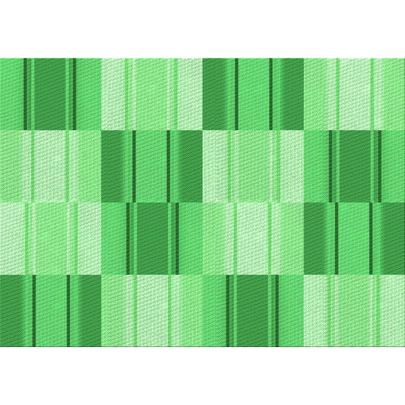 Ahgly Company Machine Washable Indoor Rectangle Transitional Green Area Rugs, 7' x 9'