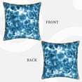 thumbnail image 3 of Fotbe Blue Tie Dye Pattern Velvet Decorative Throw Pillow Covers with Elegant Piping, Soft Plush Cushion Cover for Sofa, Bed, Car, Office-20"x20", 3 of 8