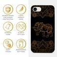 thumbnail image 4 of Case Yard Wooden Case for iPhone-SE Soft TPU Silicone cover Slim Fit Shockproof Wood Protective Phone Cover for Girls Boys Men and Women Supports Wireless Charging Royal Elephant Mandala Design, 4 of 7
