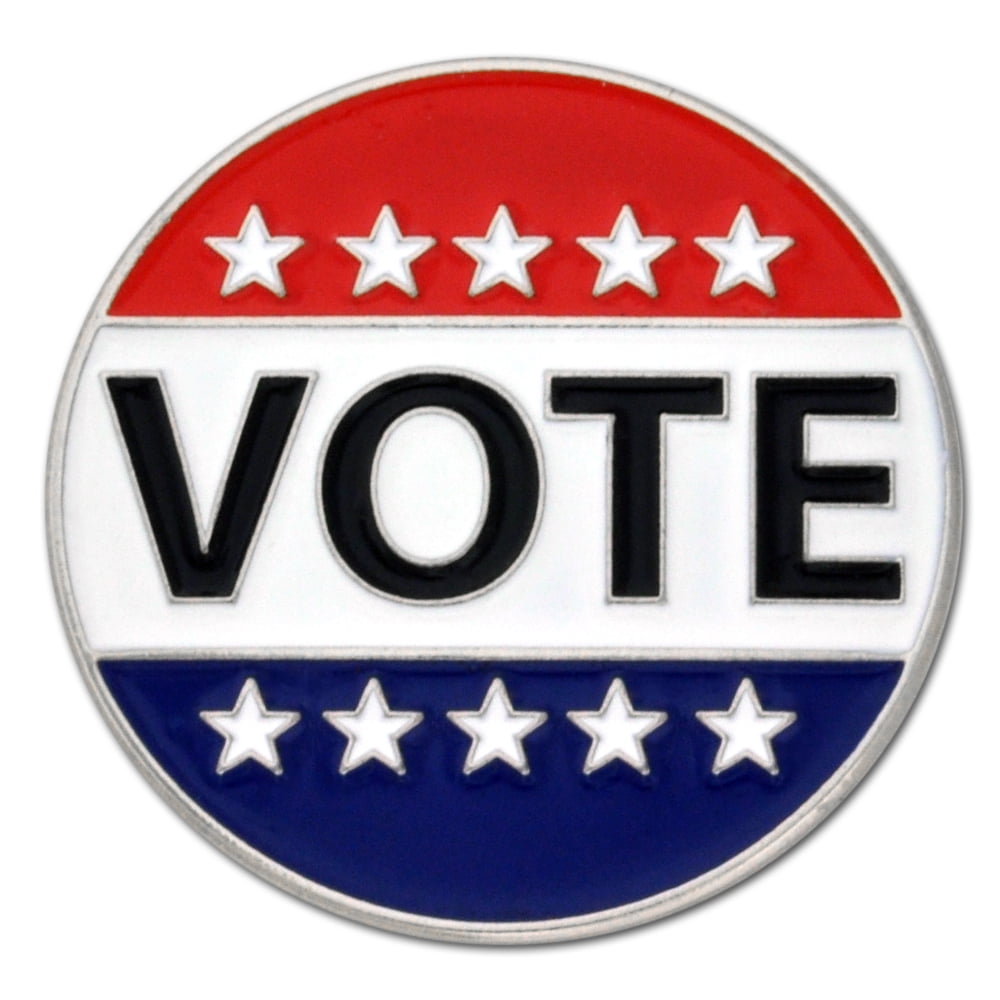 PinMart's Vote Patriotic Political Election American Flag Enamel Lapel