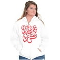 thumbnail image 3 of Never Look Back Positive Motivation Zip Hoodie Sweatshirt Women Brisco Brands S, 3 of 6