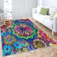 thumbnail image 3 of Graffiti Area Rug Teen Boys Girls Carpet Mandala Pattern 3D Printed Large Carpet Living Room Bedroom Decor Mat Home Non-Slip Floor Polyester Rug 3x5ft, 3 of 8