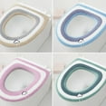thumbnail image 1 of Funda del asiento del inodoro Cojín Fibra acrílica invernal blanda engrosada – 42x37cm Lavable Cálido Asiento de inodoro Alta flexibilidad Duradero Ajuste universal Doméstico Resistente a los olores, 1 of 4