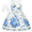 Blue Flower, variant on Sunny Fashion Girls Dress Sleeveless Rose Floral Butterfly Garden Party Sundress Cotton Blue 11-12 Years