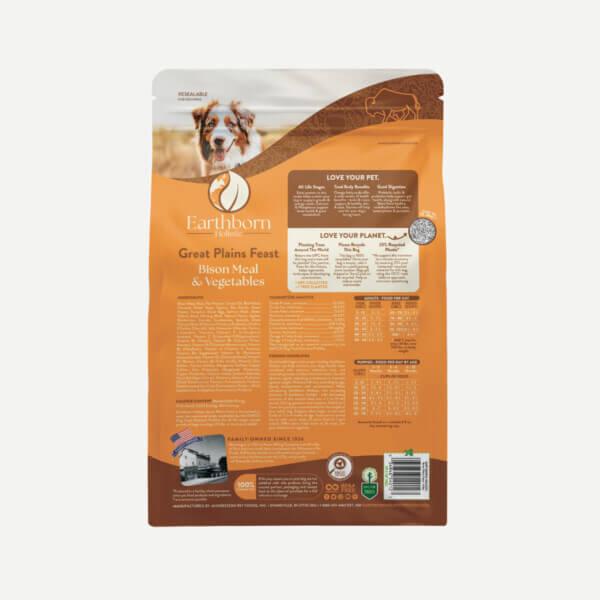 Earthborn Holistic Great Plains Feast Bison Meal and Vegetables Grain Free Dry Dog Food 25 lb