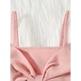 thumbnail image 6 of Toddler Girls Summer Solid Color Sleeveless Front Bow Cami Tops with Shorts Outfit, 6 of 9