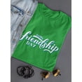 thumbnail image 3 of Friendship Day Turquoise Shaped T-Shirt Women -Image by Shutterstock, Female XX-Large, 3 of 4