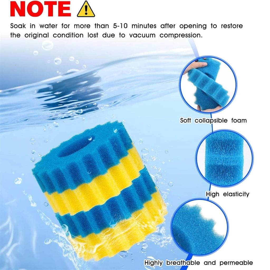4Pcs Aquariums Filter Media Sponge Foam Sponge Filter Pad for CPF-2500 Replacement Part Enduring