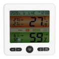 thumbnail image 4 of Temperatura interior Indicador de humedad Reloj Pantalla grande Electrónica Digital Termómetro Higrómetro TS‑6211Blanco, 4 of 5
